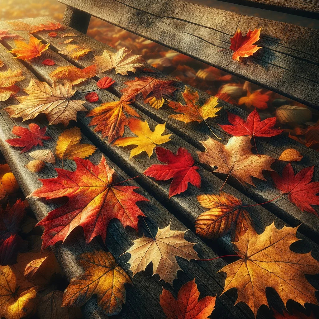 Park Bench in Autumn Canvas