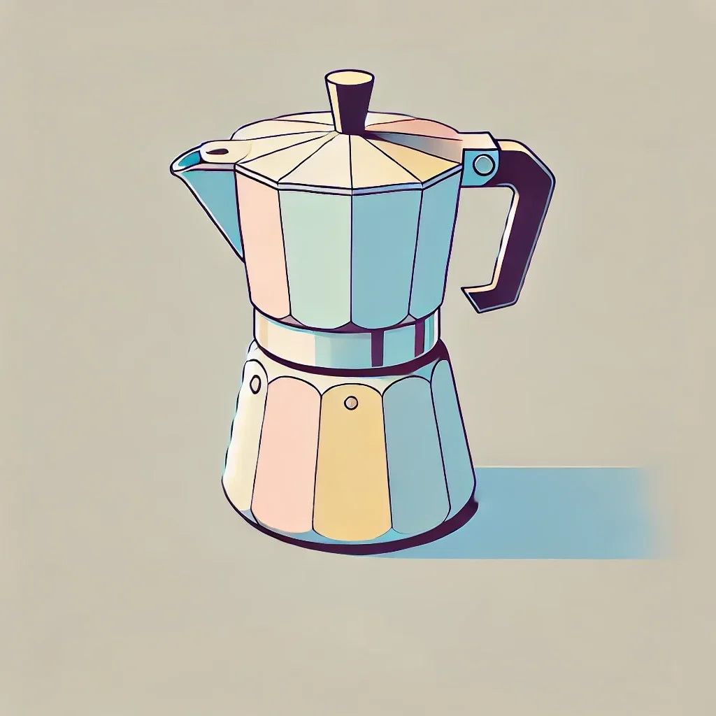 Pastel Cafetière Elegance Canvas
