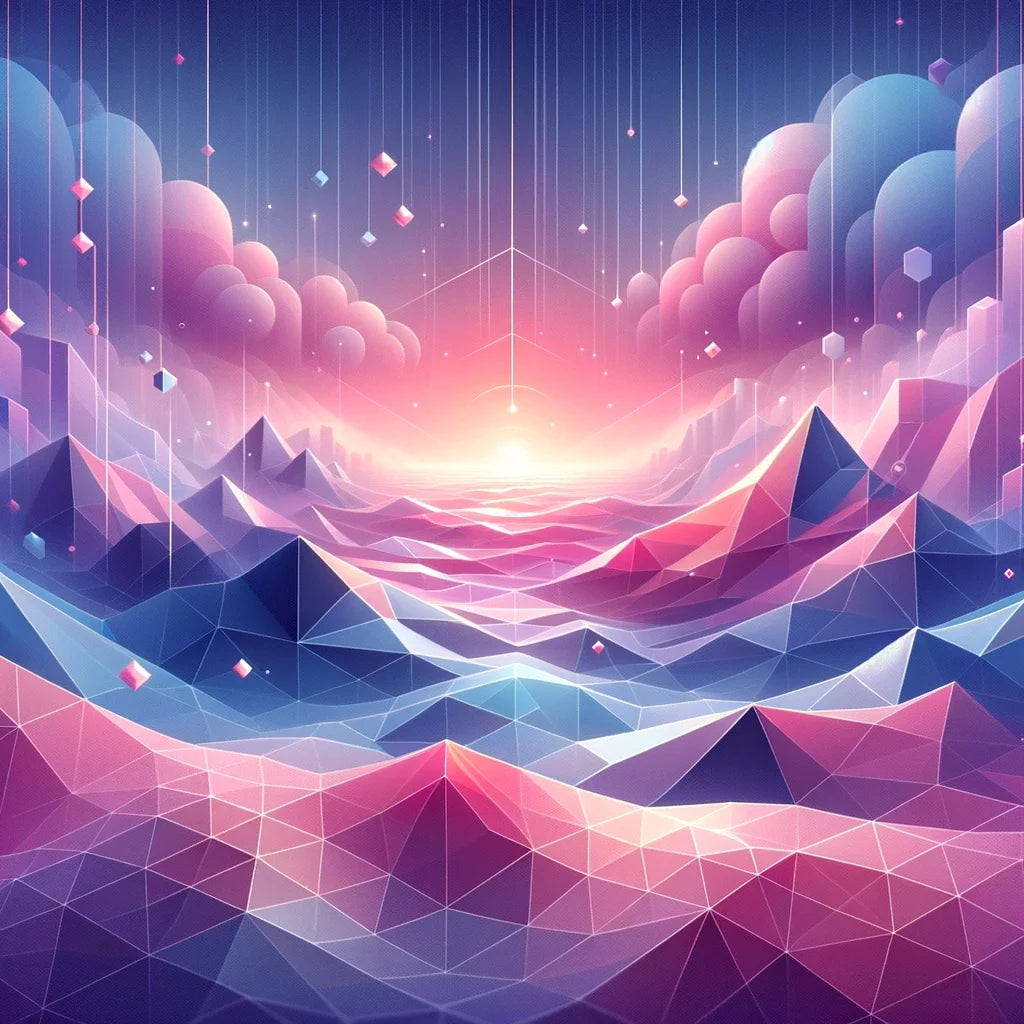 Pastel Virtuality: Geometric Dream Canvas