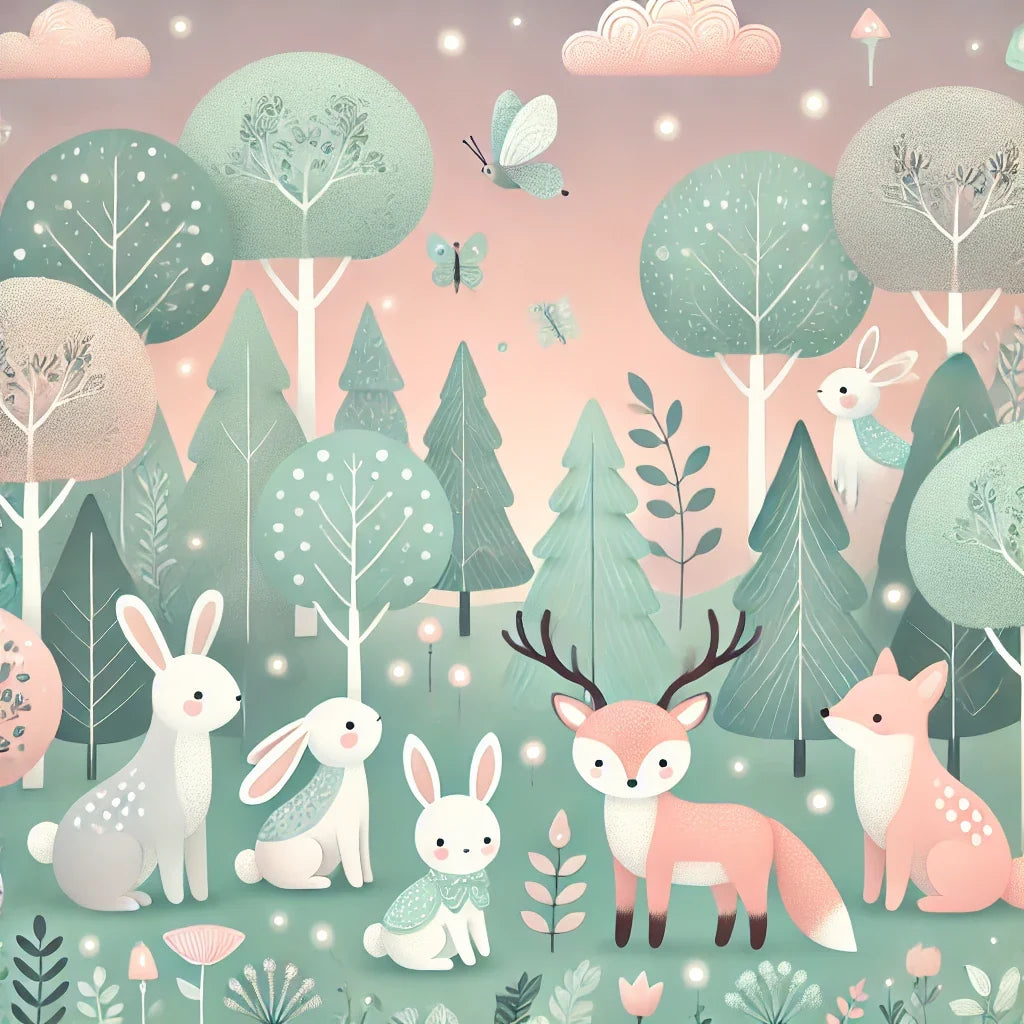 Pastel Woodland Canvas
