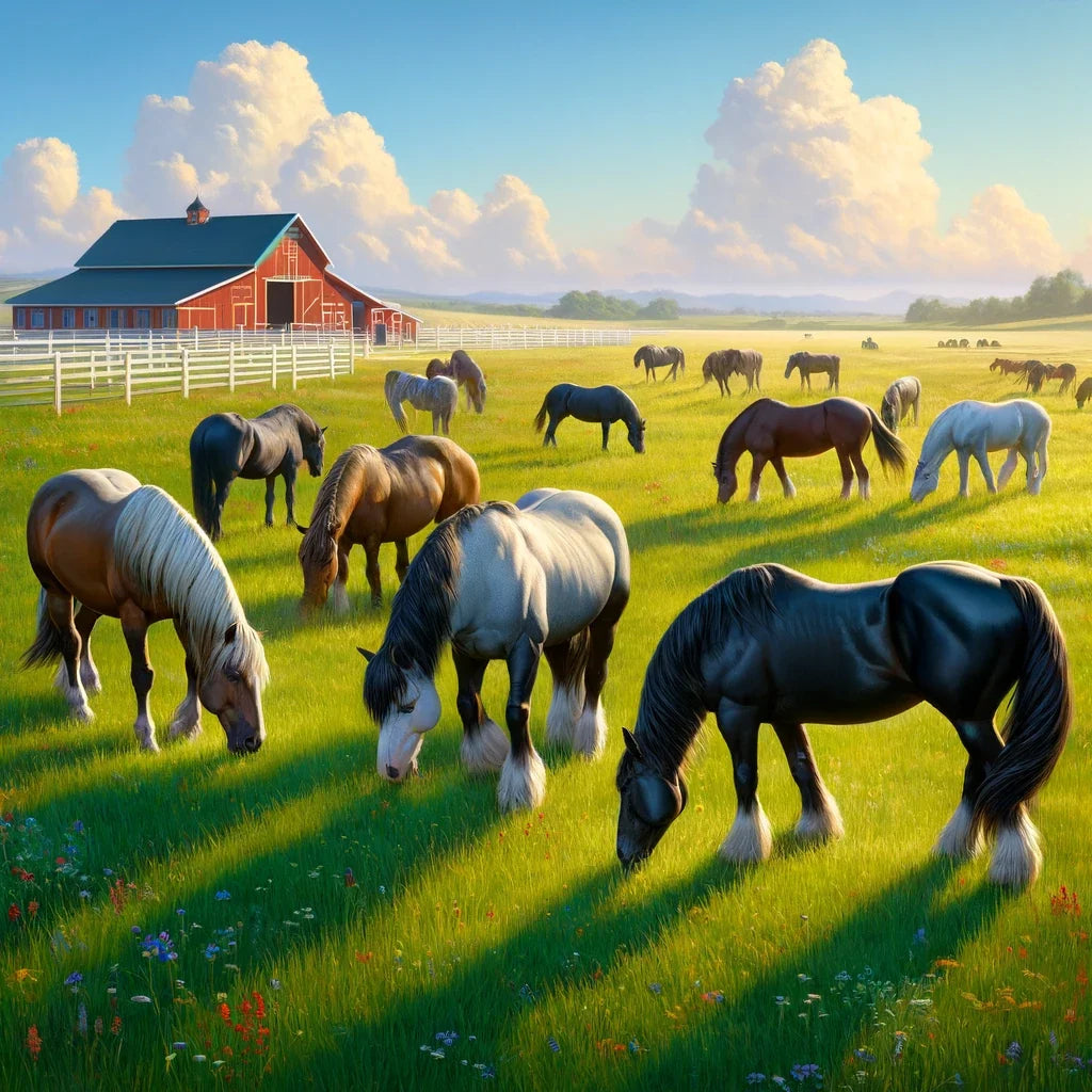 Pasture Horses Canvas