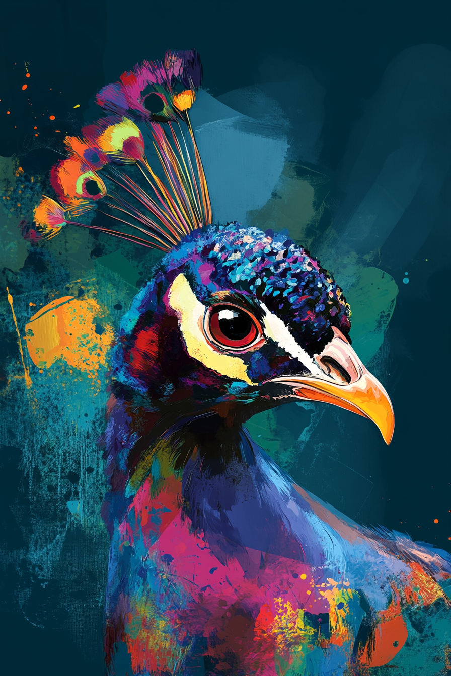Peacock Radiance Canvas