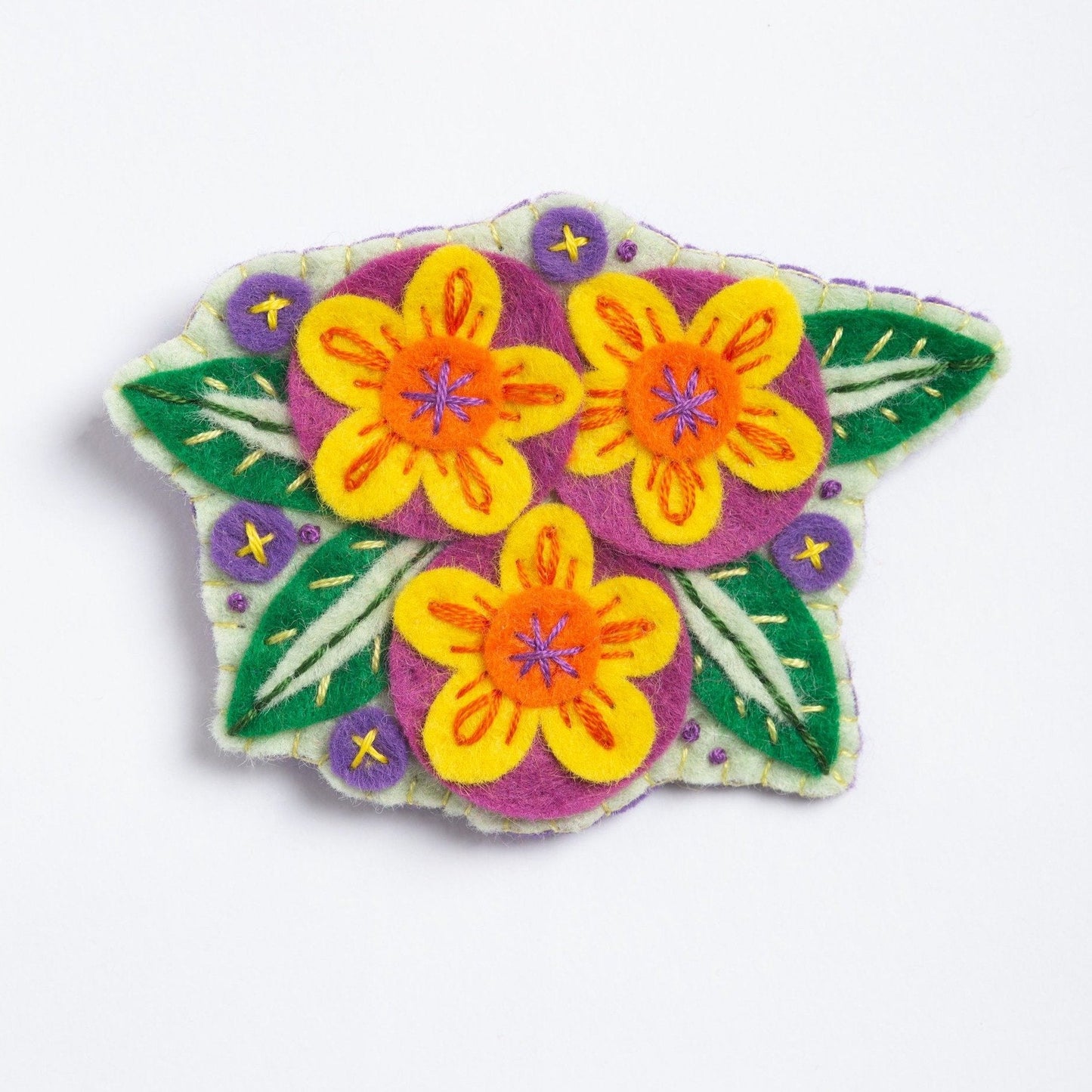 'Penelope' Flower Felt Craft Brooch Kit for Beginners