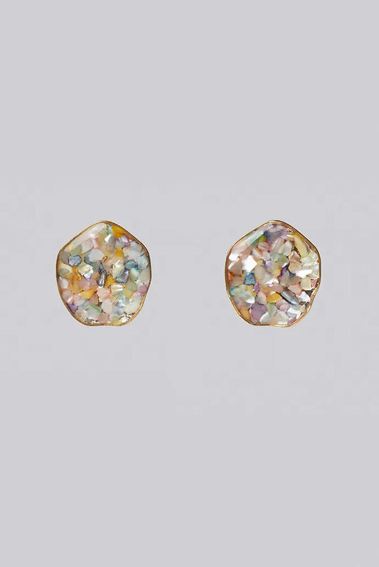 Perida Inlayed Stud Earrings in Multi