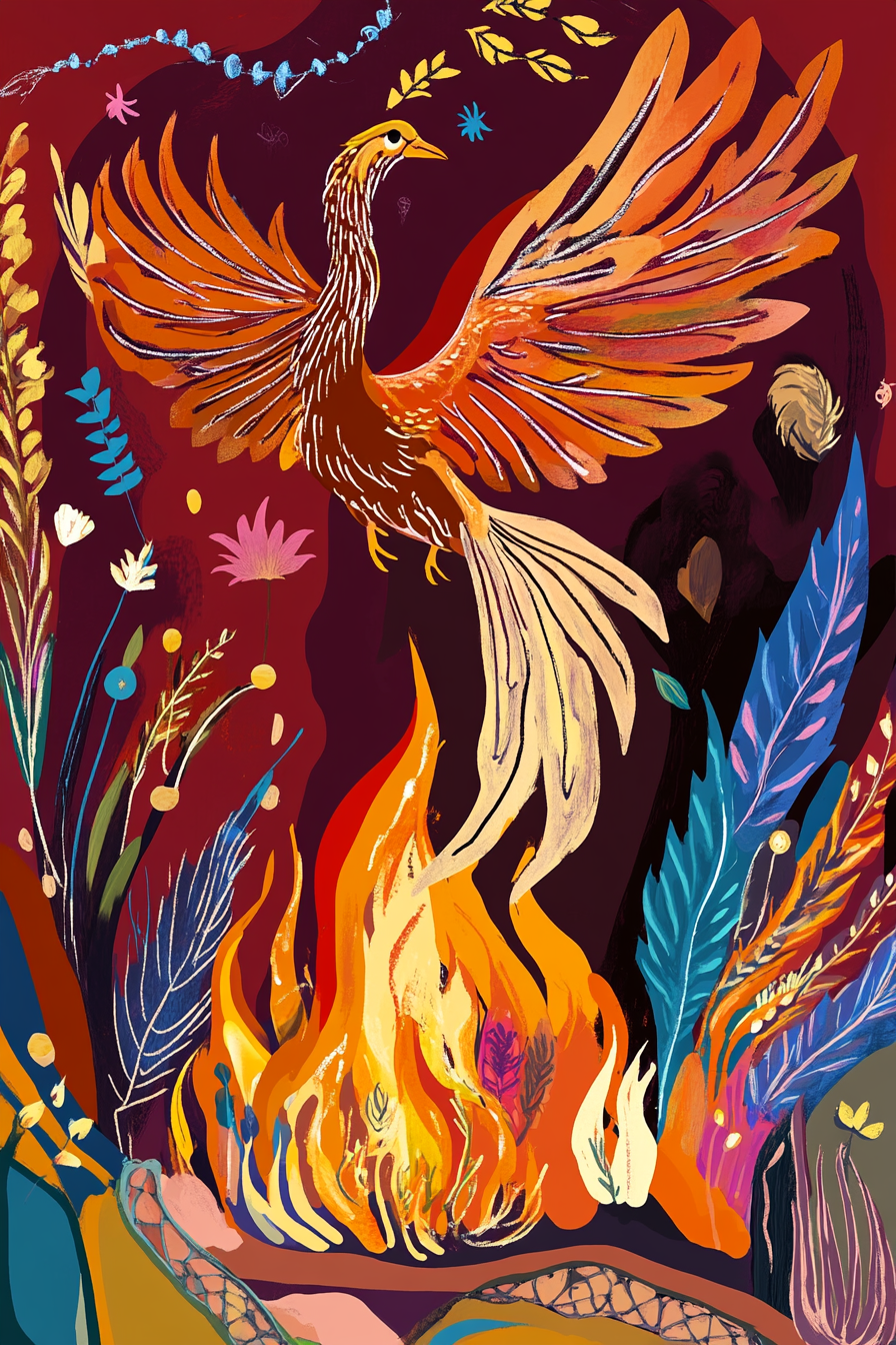 Phoenix Rebirth Celebration Canvas