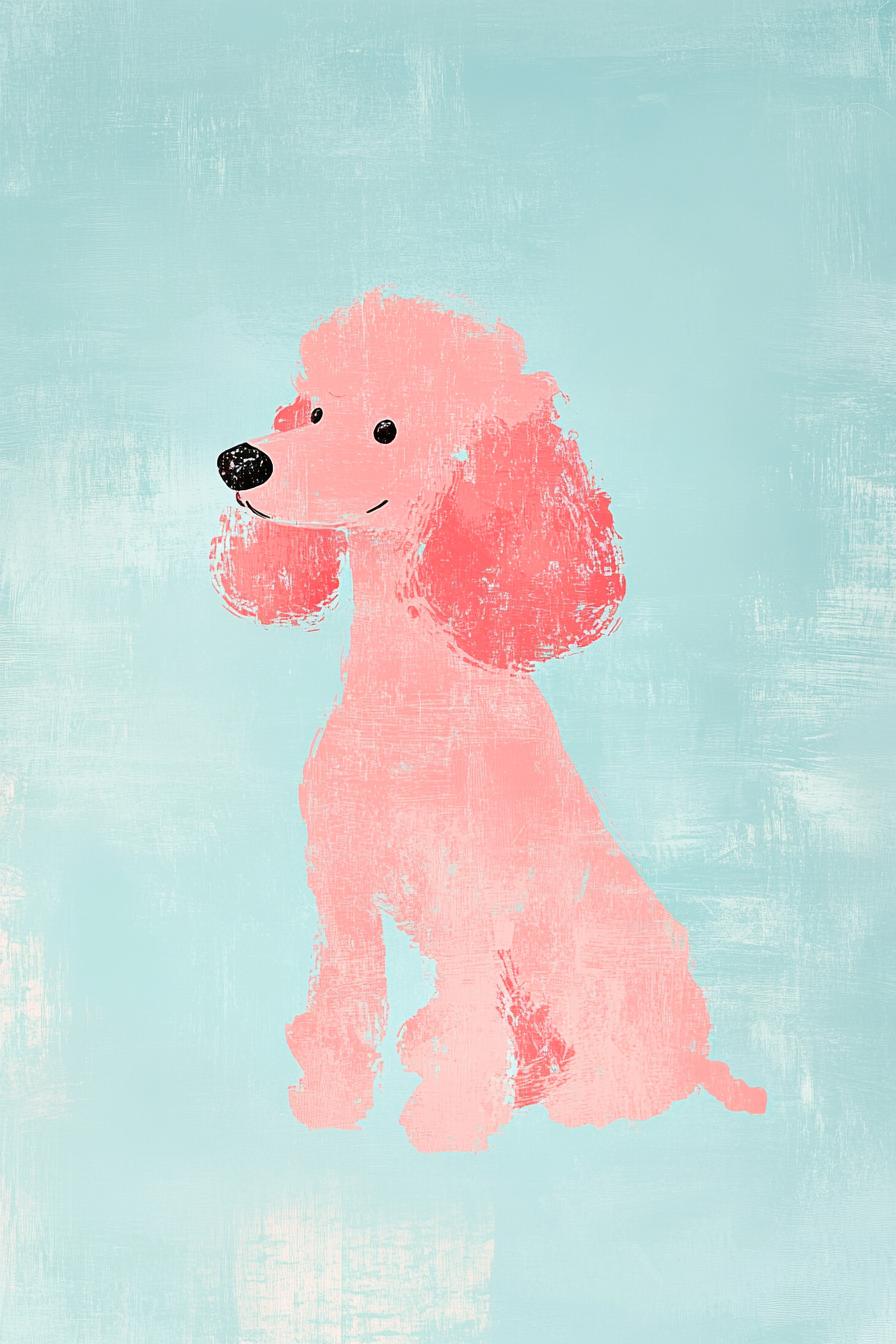 Pink Poodle Canvas