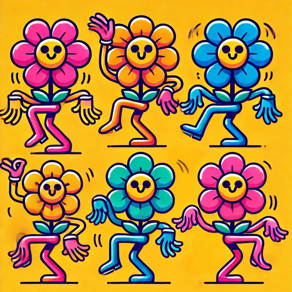 Playful Flowers Canvas