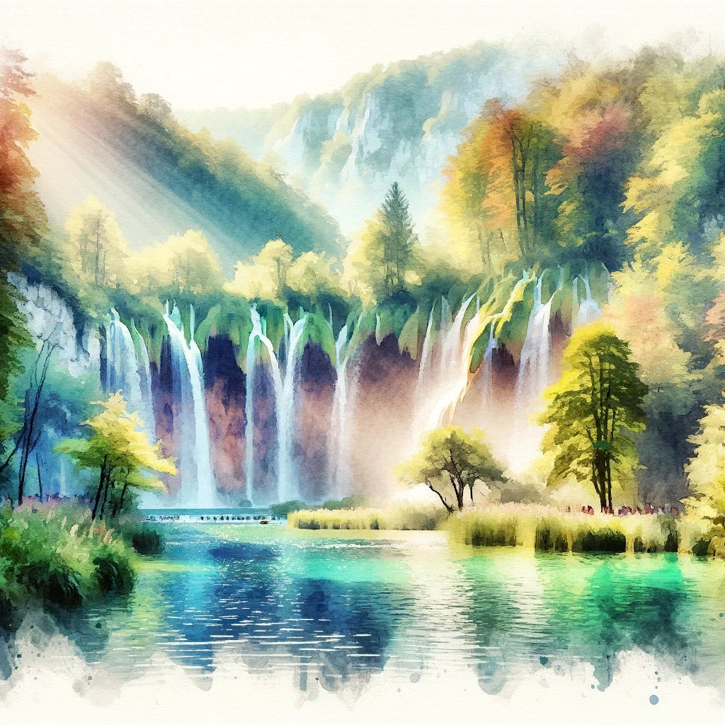 Plitvice Lakes Serenity Canvas