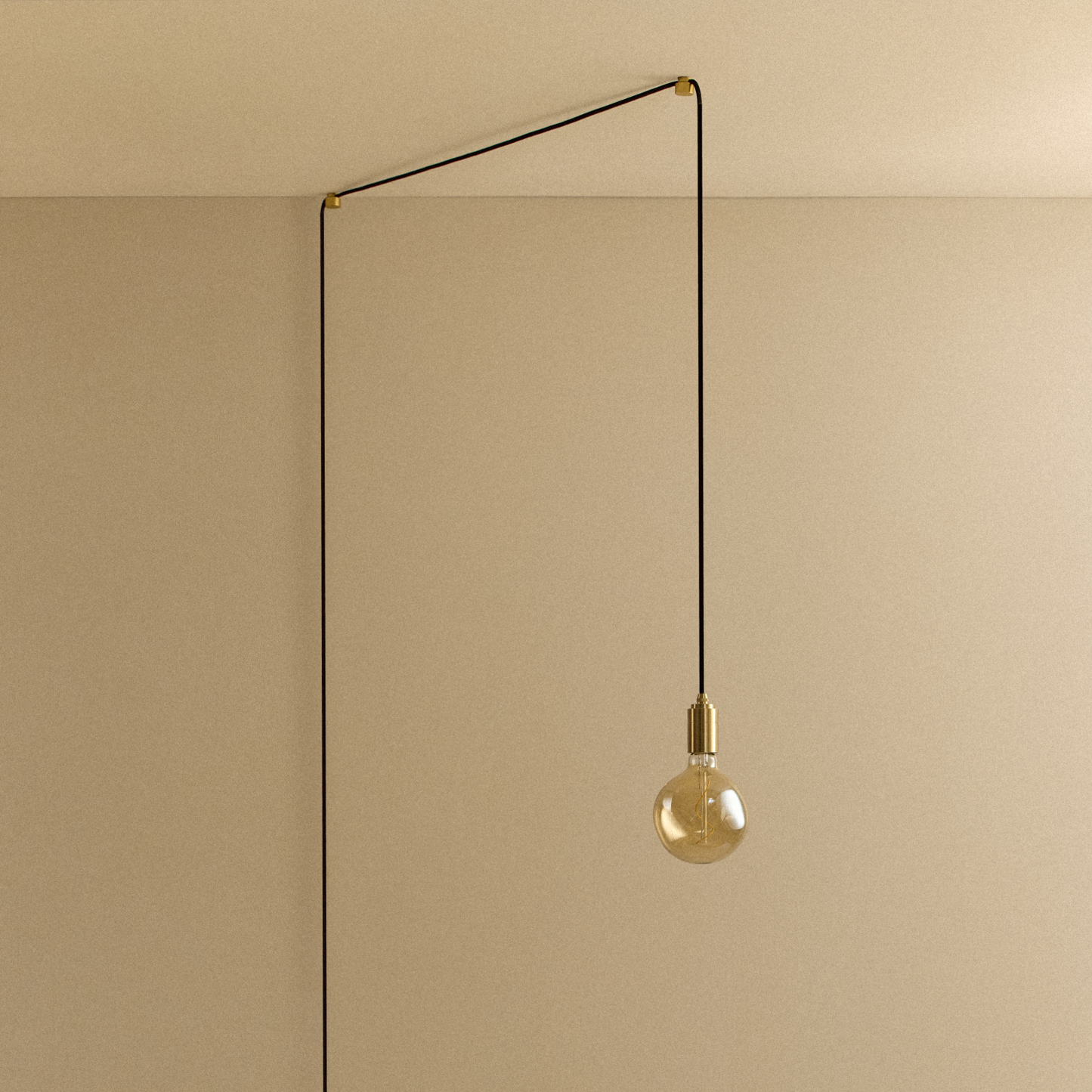 Voronoi I Plug-In Pendant in Brass
