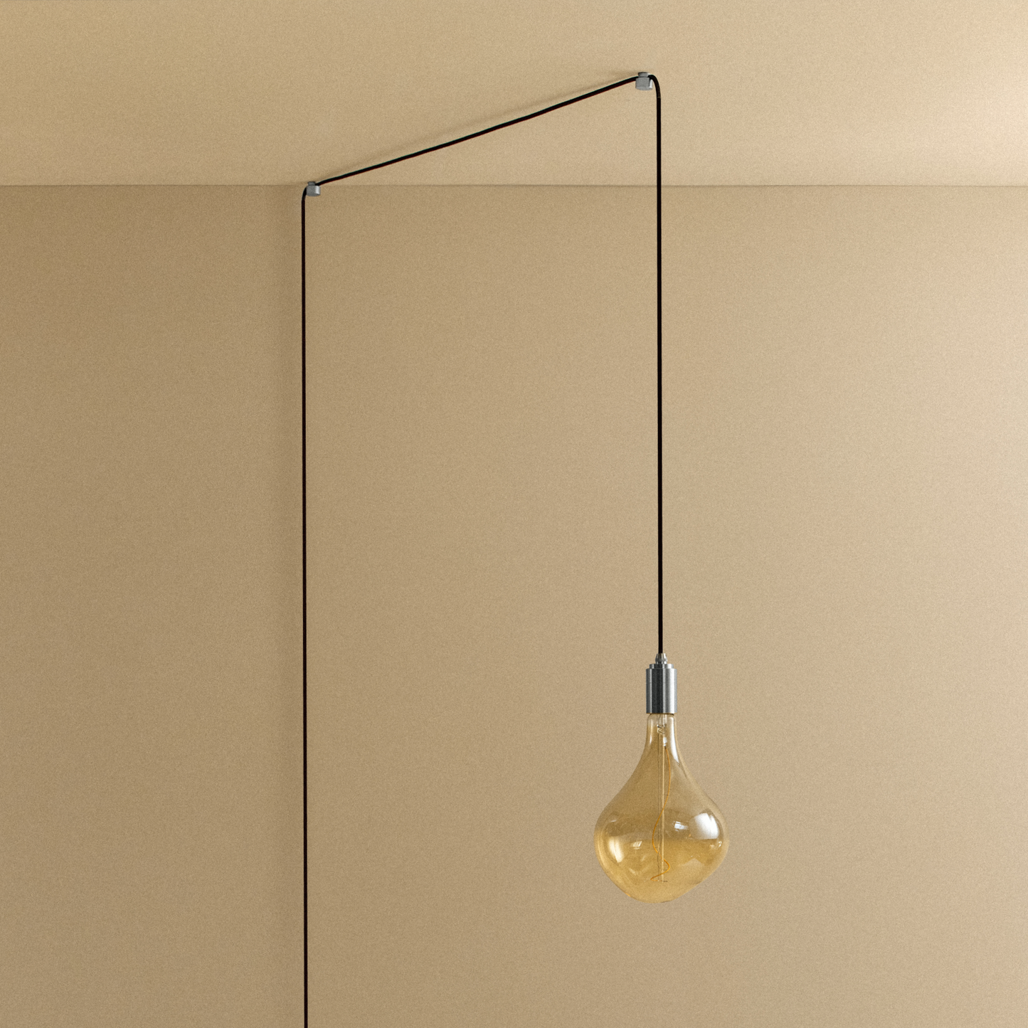 Voronoi II Plug-In Pendant in Stainless Steel