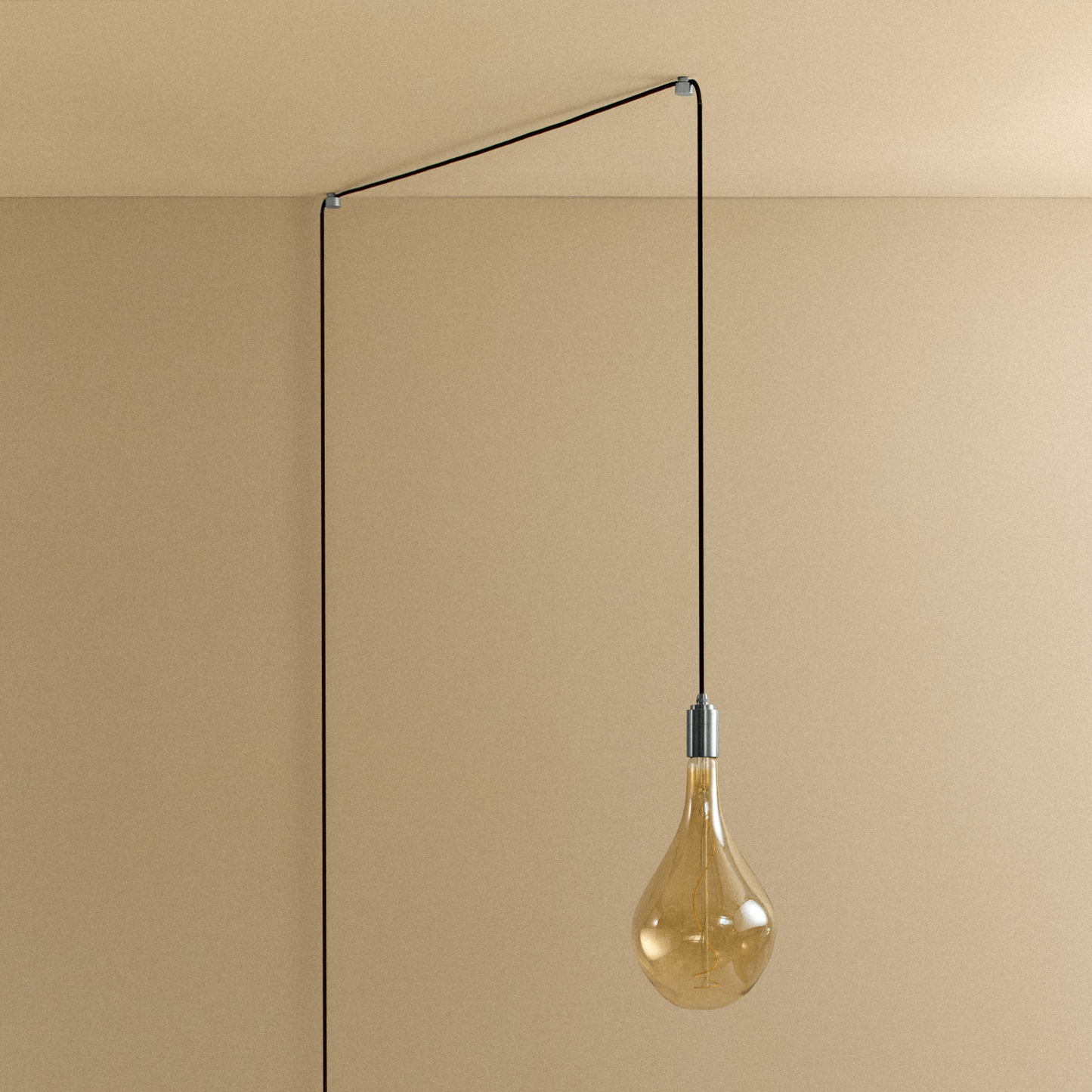 Voronoi III Plug-In Pendant in Stainless Steel