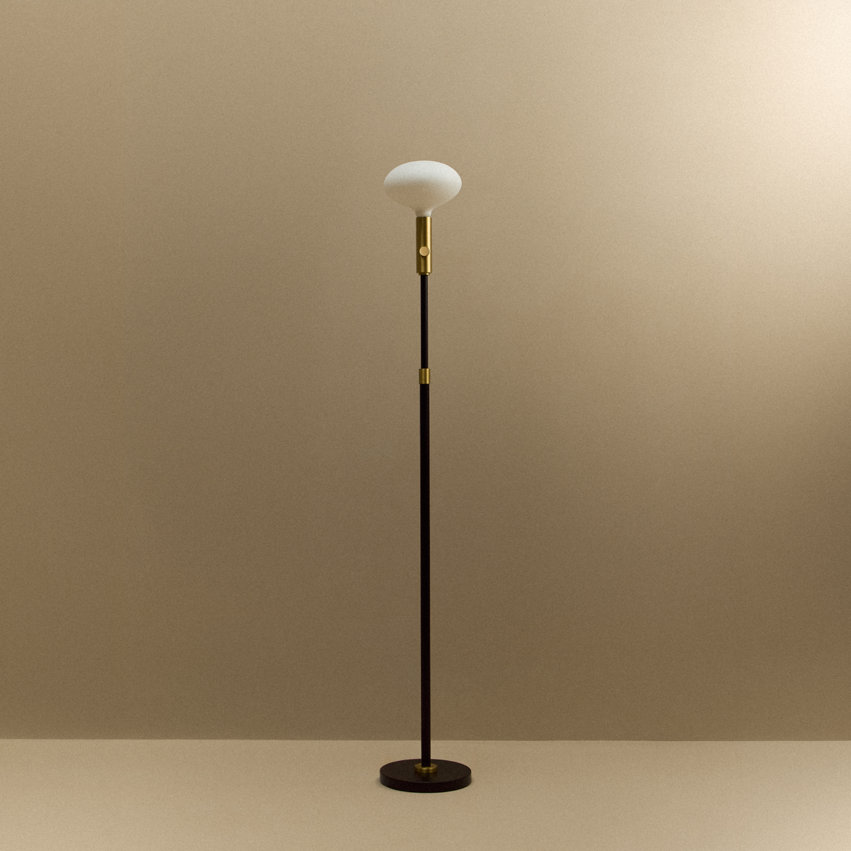Poise Adjustable Floor Lamp in Brass + Oval II