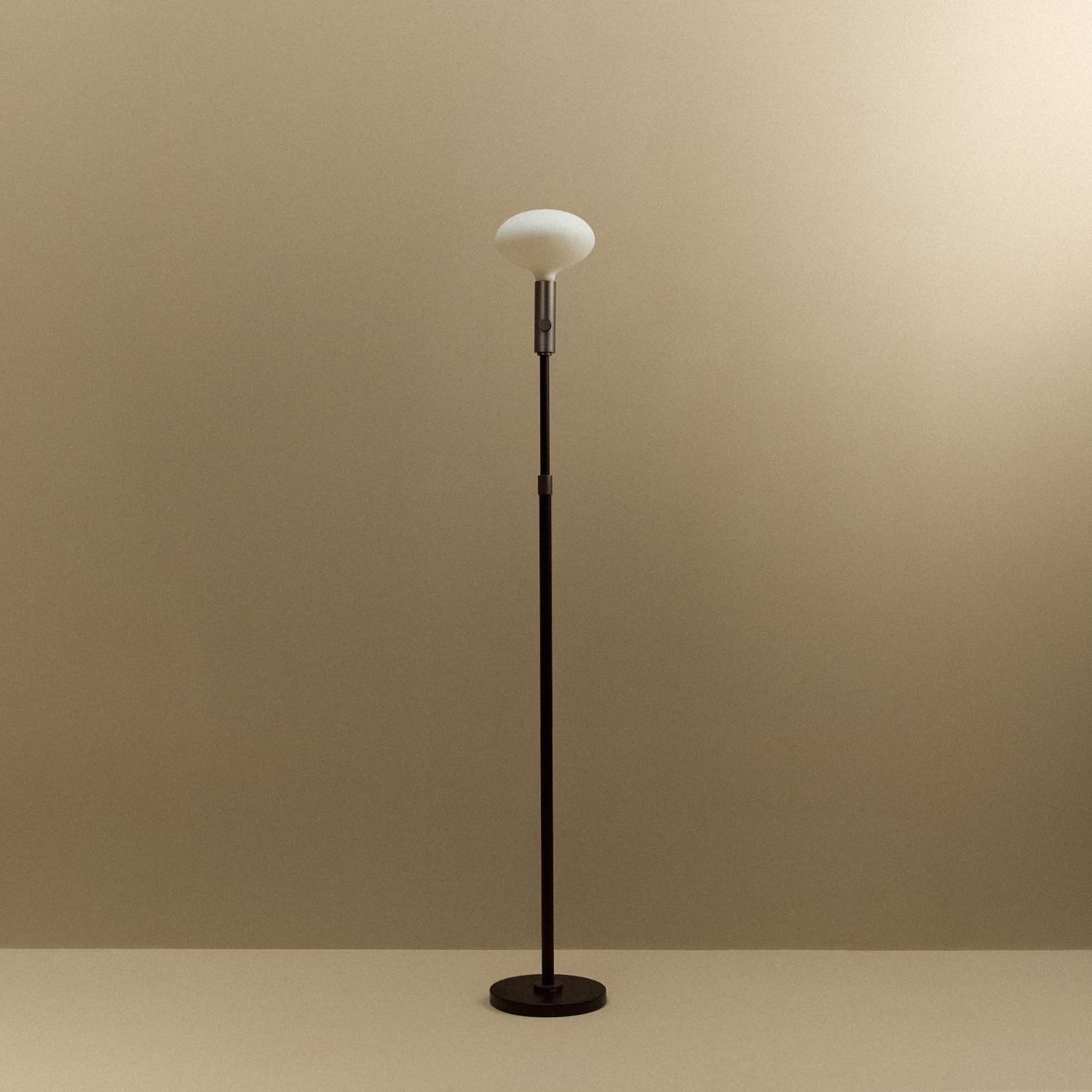 Poise Adjustable Floor Lamp in Graphite + Oval II