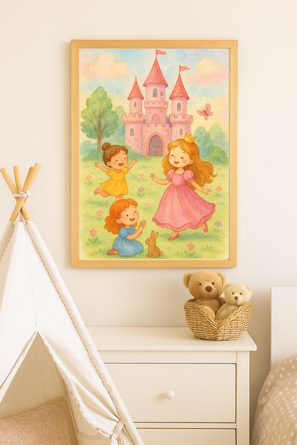 Princess Playtime – Fairytale Castle Wall Art for Kids