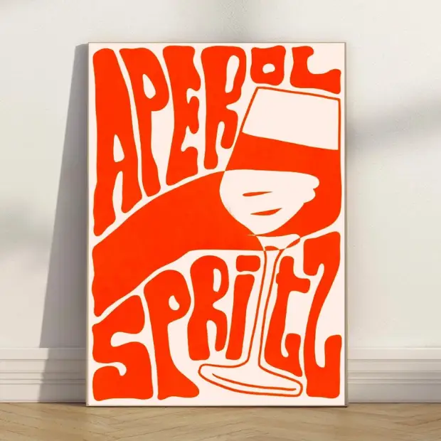 Funky Aperol Typography