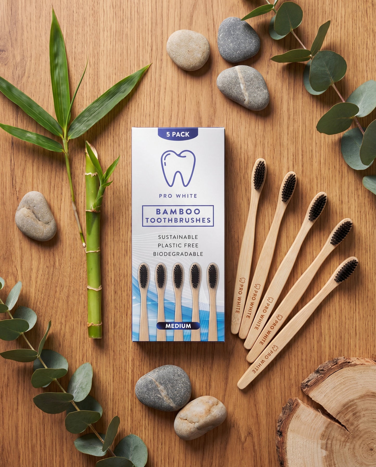 Multipack Bamboo Toothbrushes