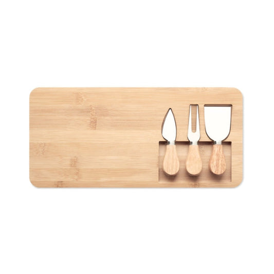 Bamboo Cheese Board Set