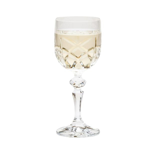 Flamenco Crystalite Full Cut Wine Glasses - 220ml - Set of 6