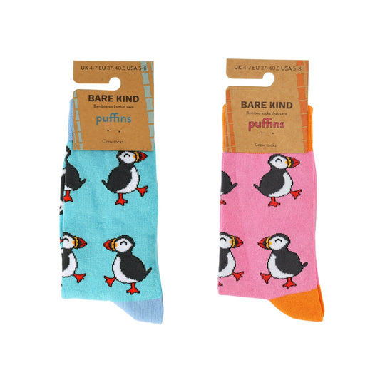 Puffin Couple 2 Pack Bamboo Sock Set