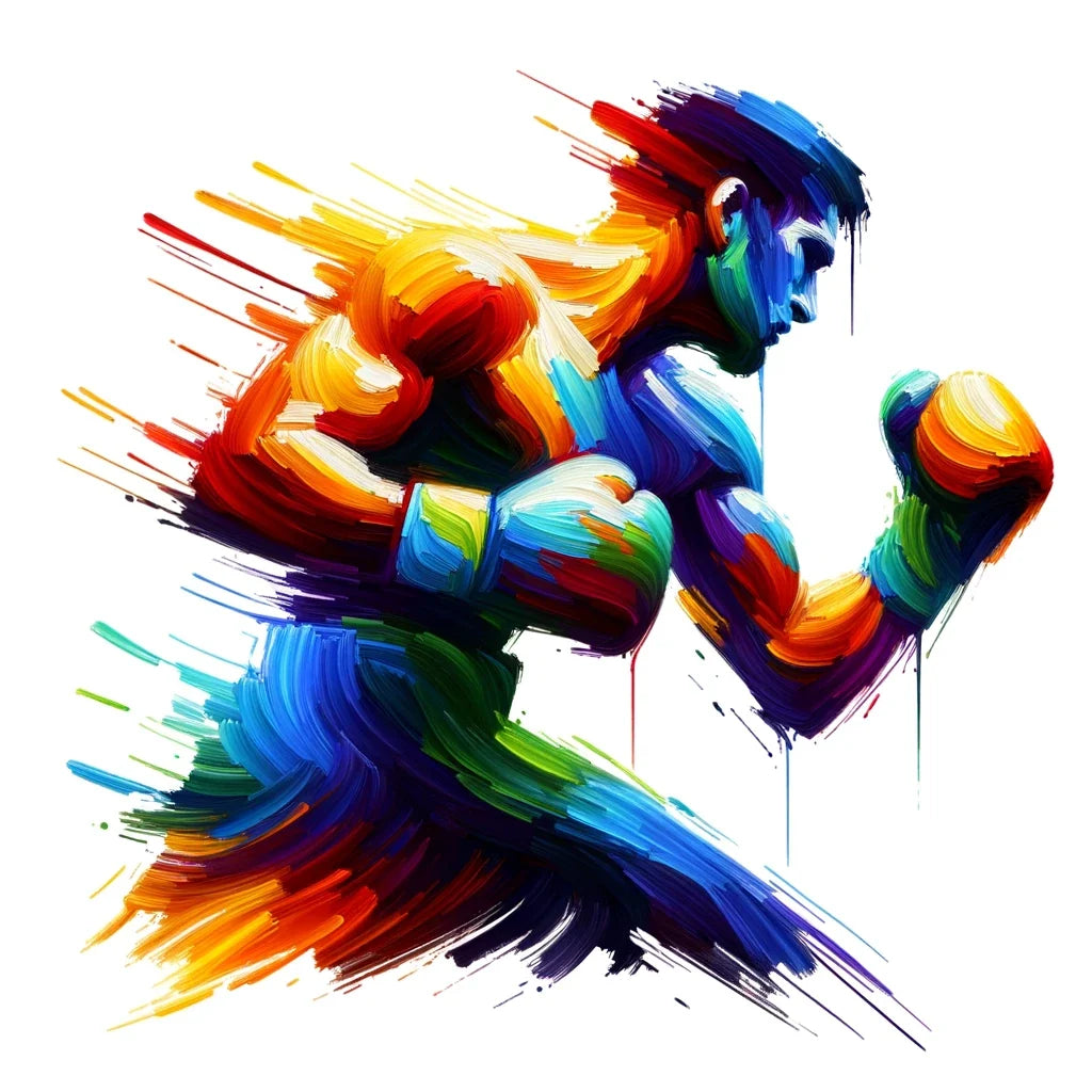 Pugilist's Colorful Impact Cotton Cushion