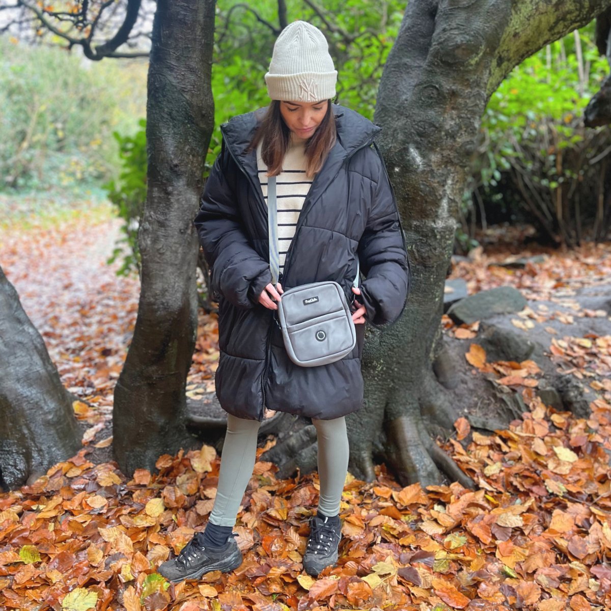 Mini Dog Walking Bag - Grey
