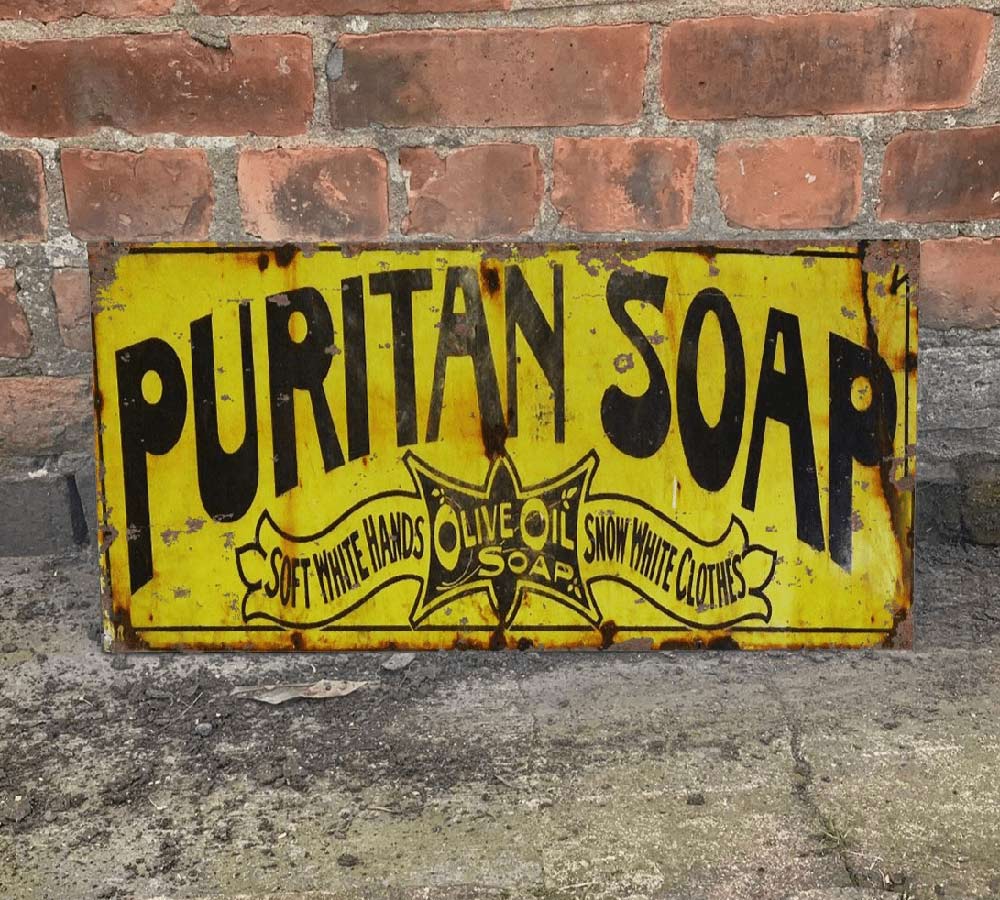 Puritan Soap Metal Advertising Sign