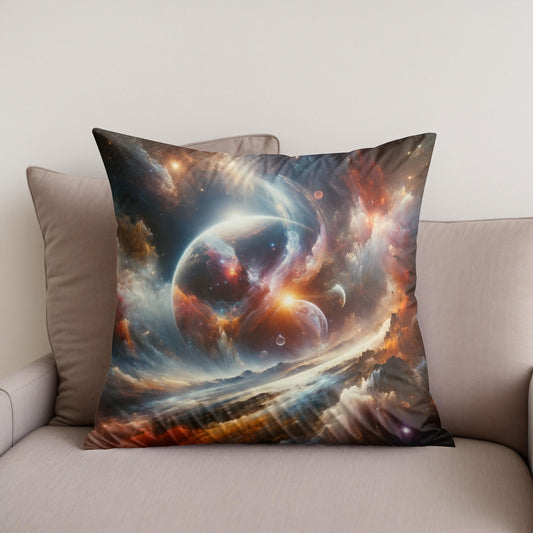 Cosmic Abstraction Cotton Cushion