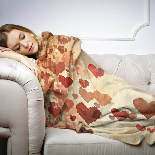 Pixel Heartbeat Blanket