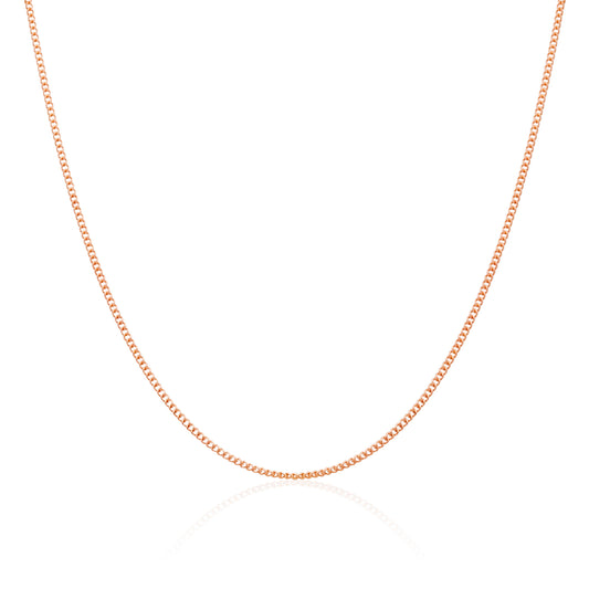 9ct Heavy Rose Gold Diamond Cut Curb Chain