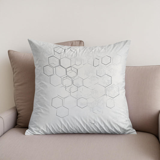 Hexagon Geometry Cotton Cushion