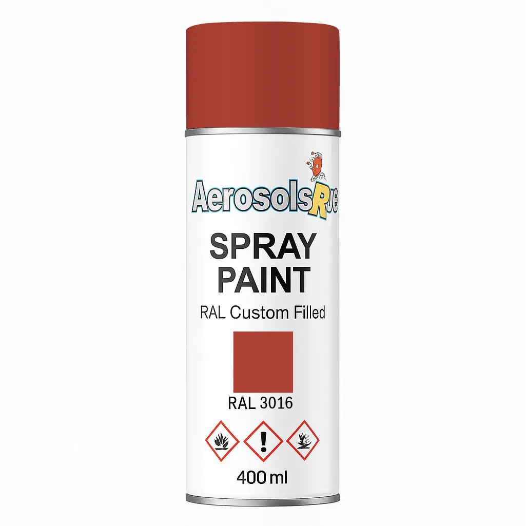 RAL 3016 Coral red - 400ml Aerosol Spray Paint Any Finish