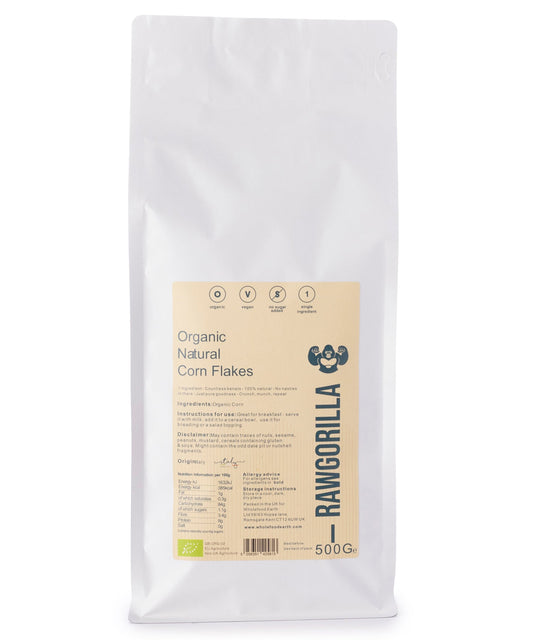Organic Natural Corn Flakes - RAWGORILLA - 500g