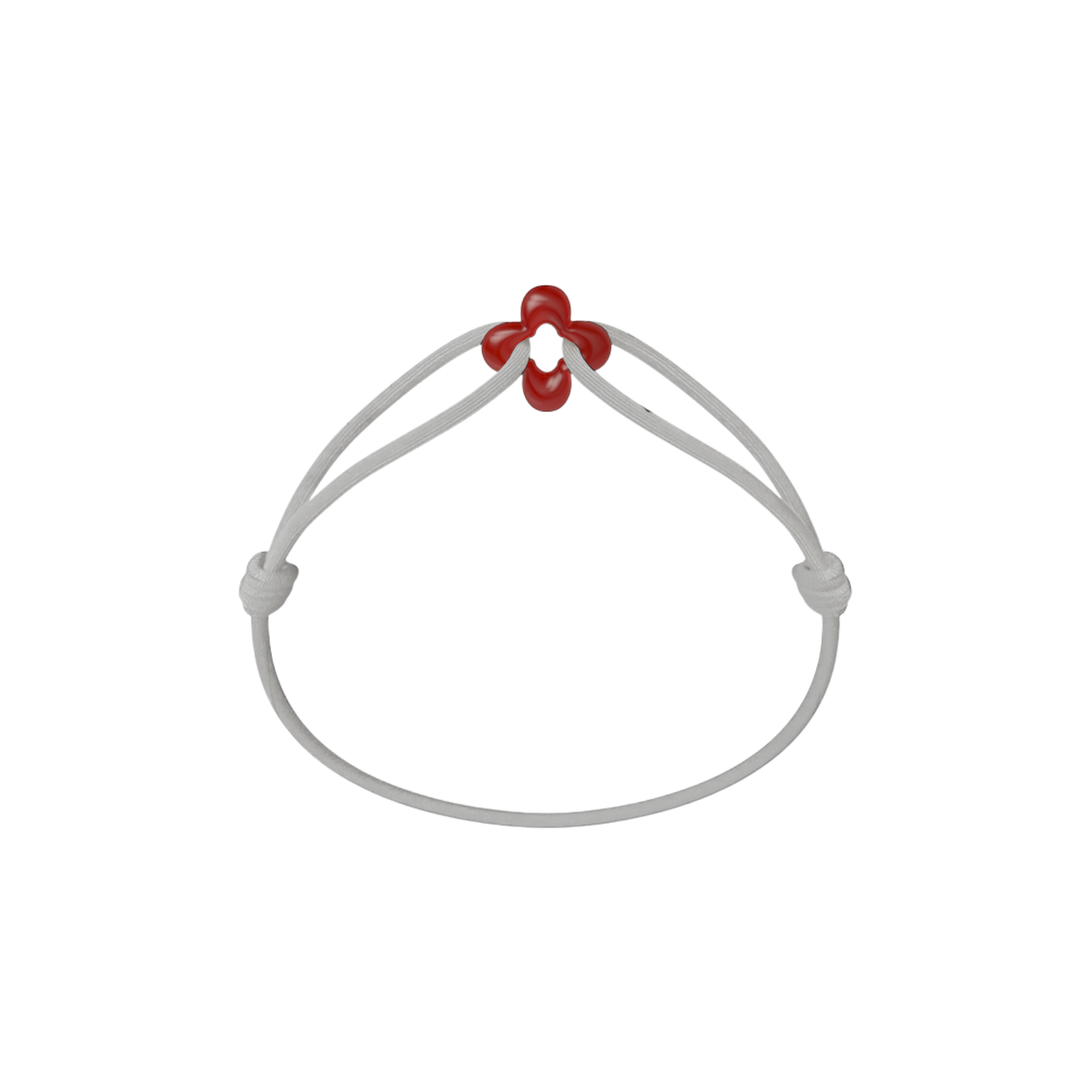 Mini Red Clover Cord Bracelet