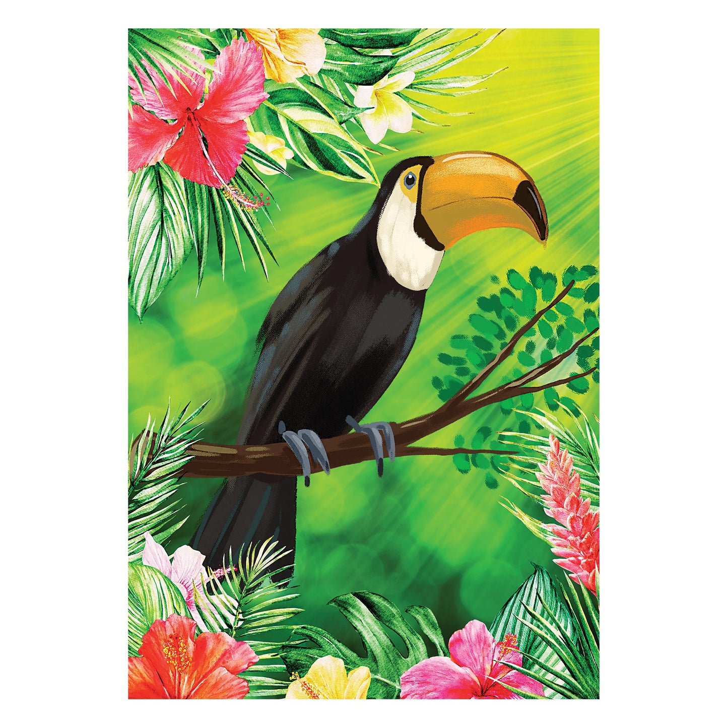 RD085 Tropical Bird 2 x Cockatoo 2 x Parrot 2 x Toucan Six Large Prints Room Decor Pack Cardboard Cut Out Height 44cm