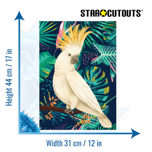 RD085 Tropical Bird 2 x Cockatoo 2 x Parrot 2 x Toucan Six Large Prints Room Decor Pack Cardboard Cut Out Height 44cm