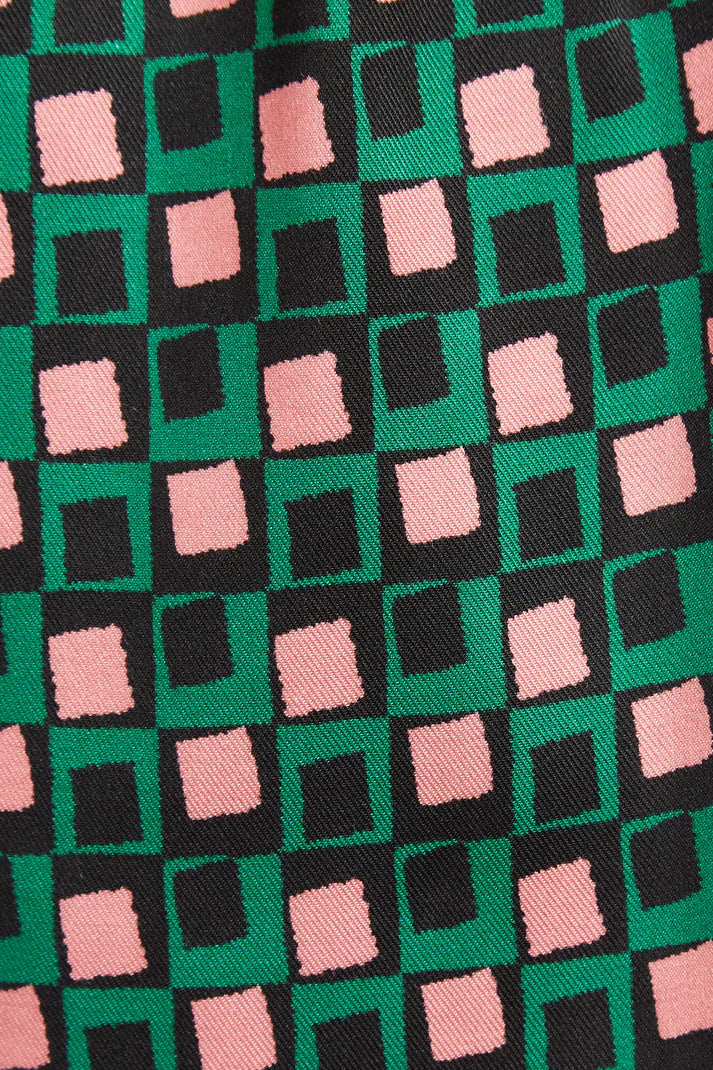 Louche Tabitha Retro Cubes Print Midi Shirtdress