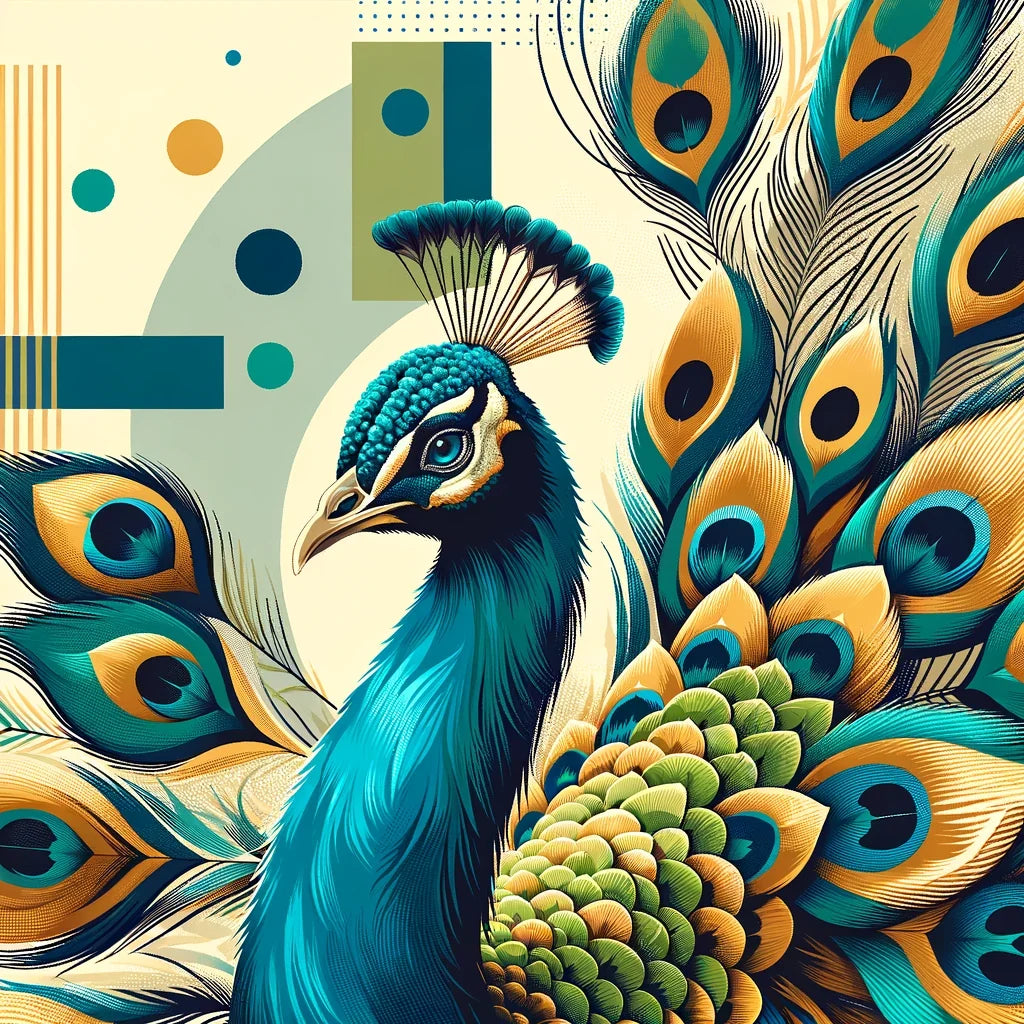 Radiant Peacock Canvas