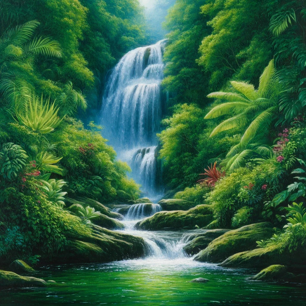 Rainforest Cascade Canvas