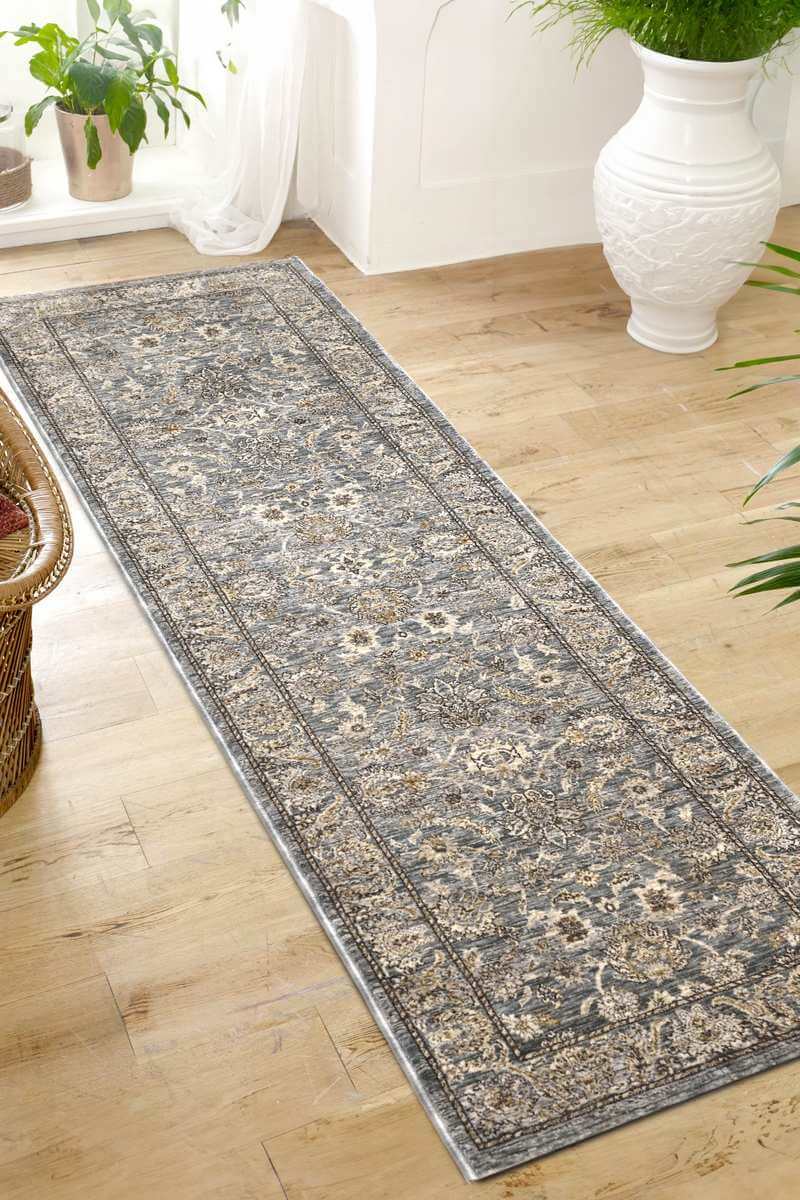 Raja Traditional Rug – Grey Vintage Elegance