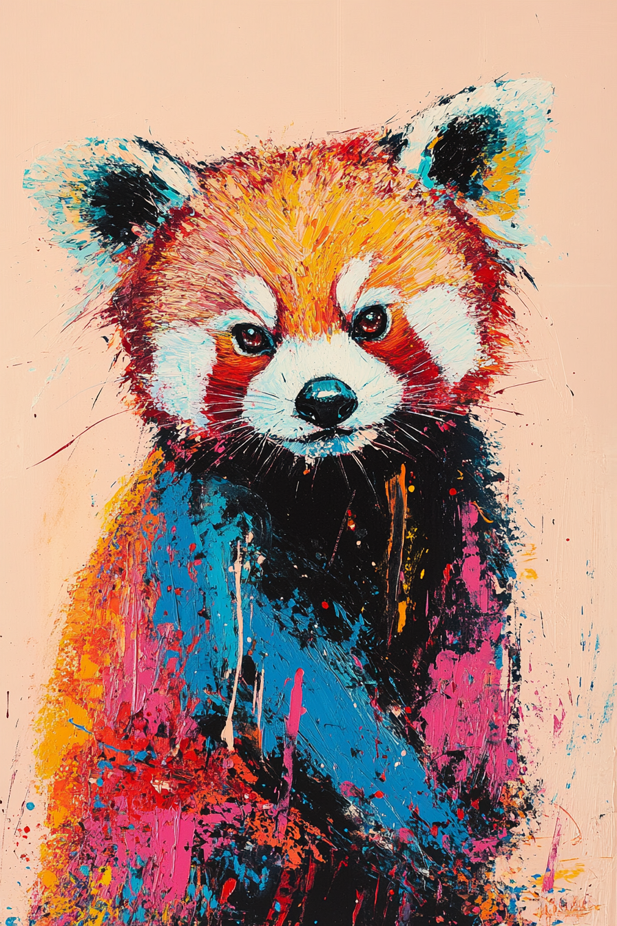 Red Panda Harmony Canvas