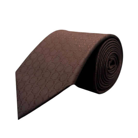 Red Brown Textured Tie