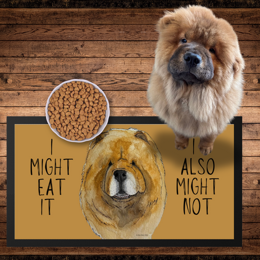 Make Mealtime Fun with Our Red Chow Chow Pet Bowl Mat!