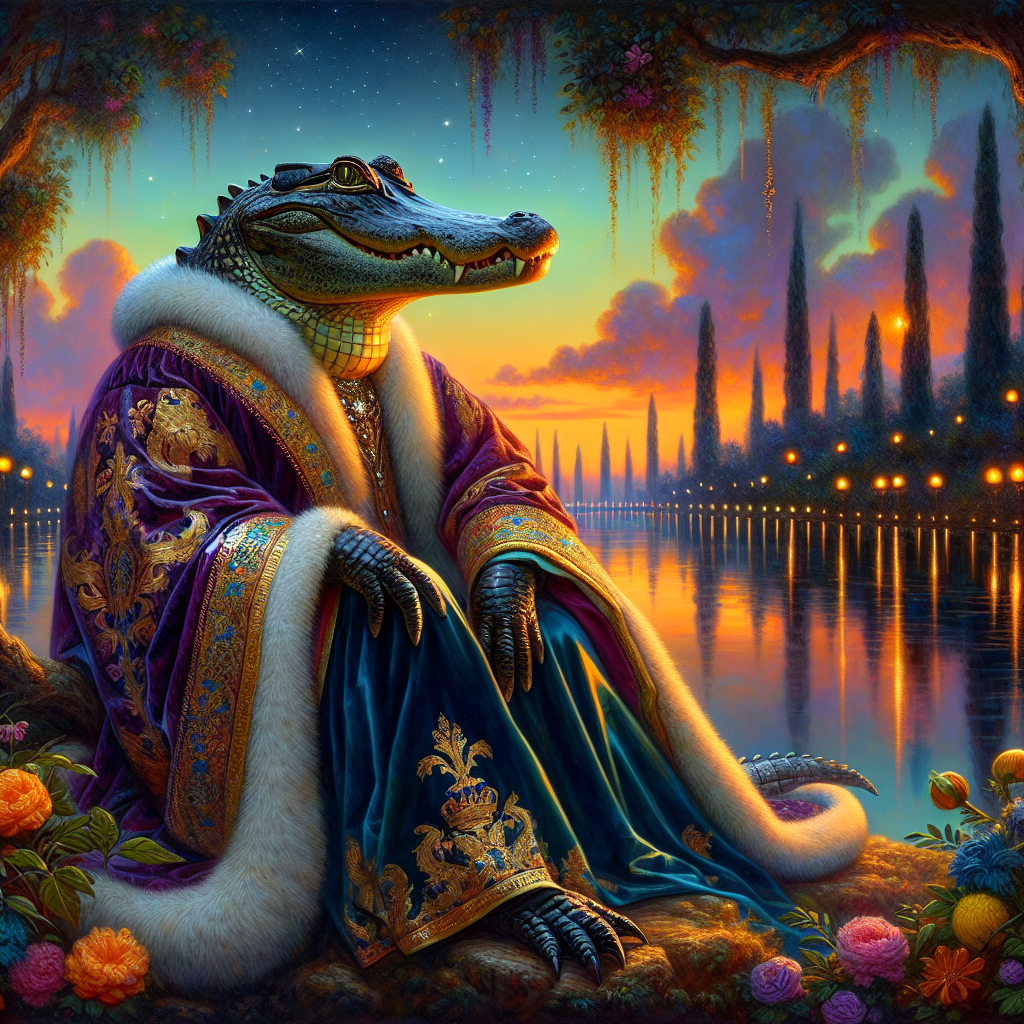 Regal Alligator Dusk Canvas