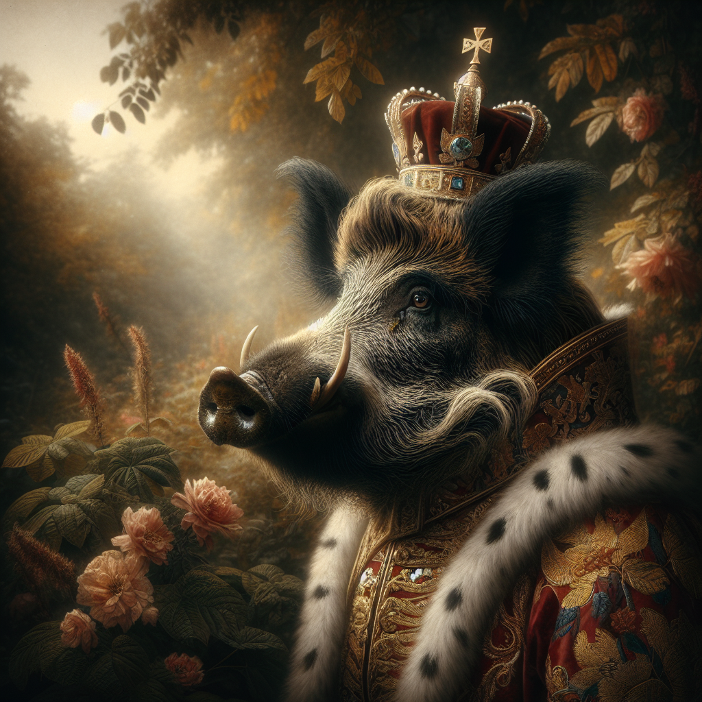 Regal Boar's Midday Majesty Canvas
