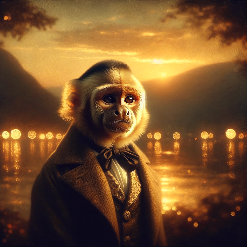 Regal Capuchin Dusk Portrait Canvas