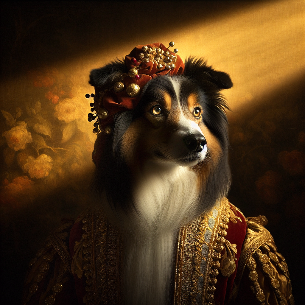 Regal Collie Golden Hour Canvas