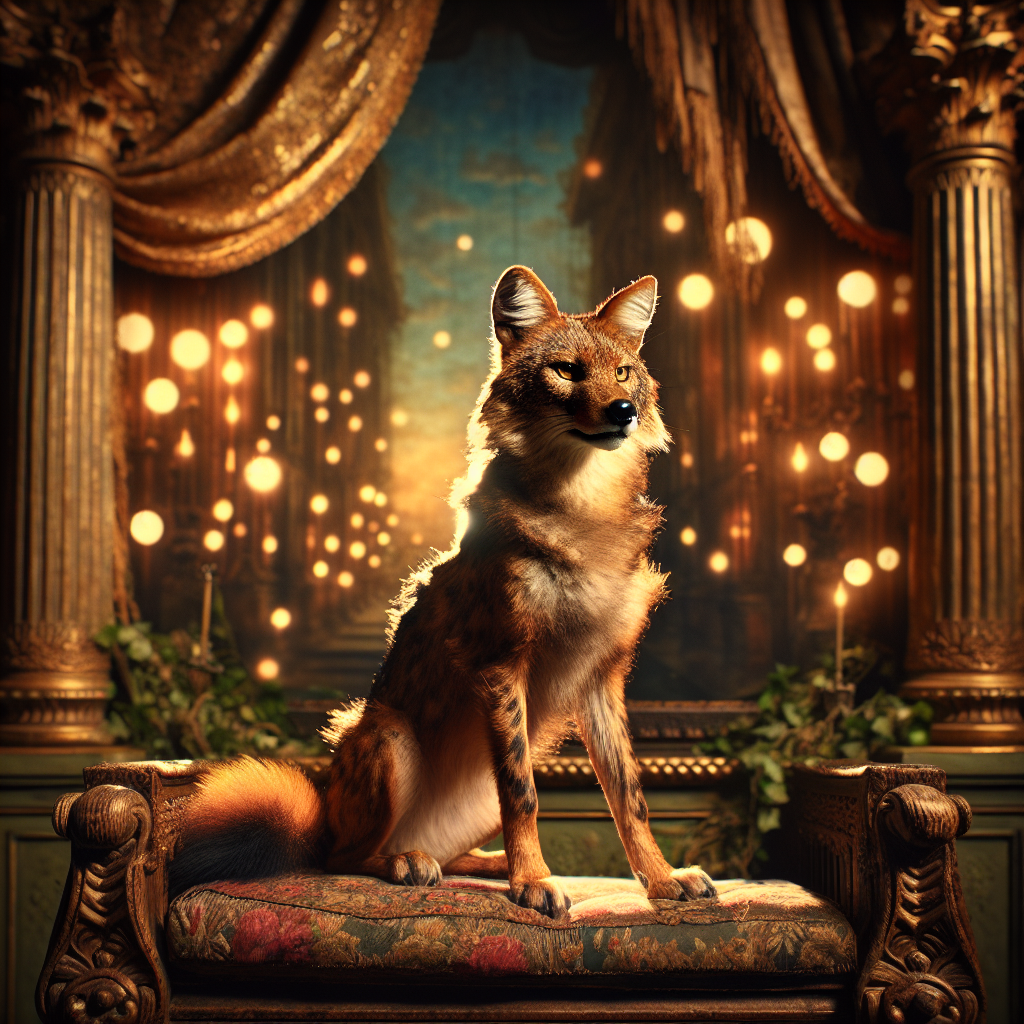 Regal Dhole Twilight Throne Canvas