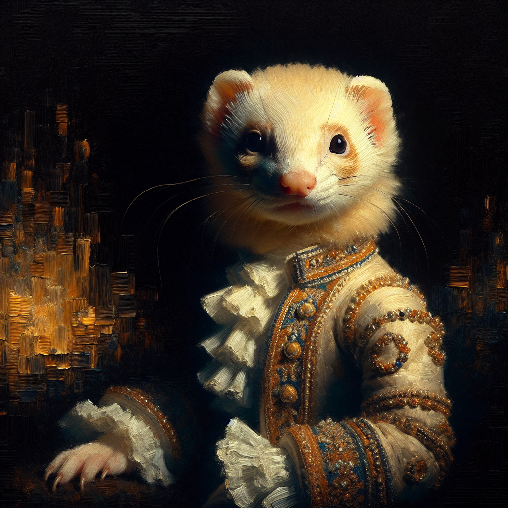 Regal Ferret Majesty Canvas