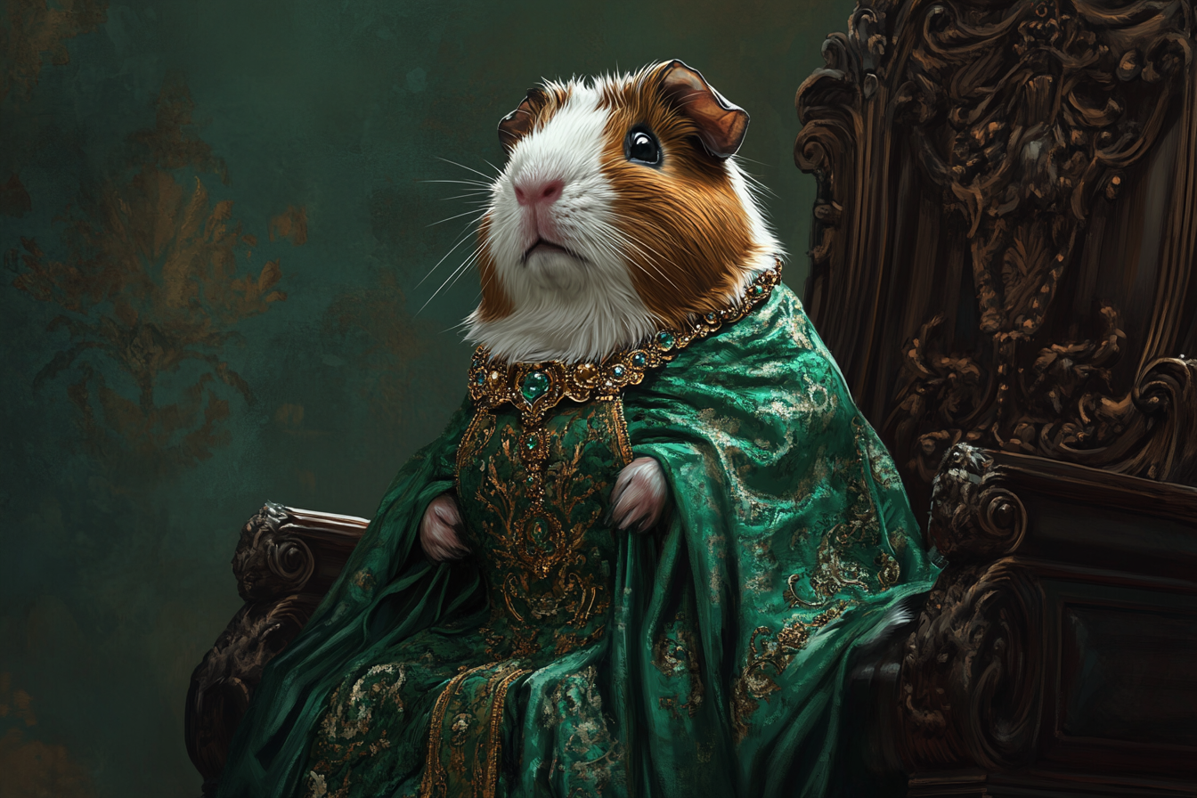 Regal Guinea Pig Canvas