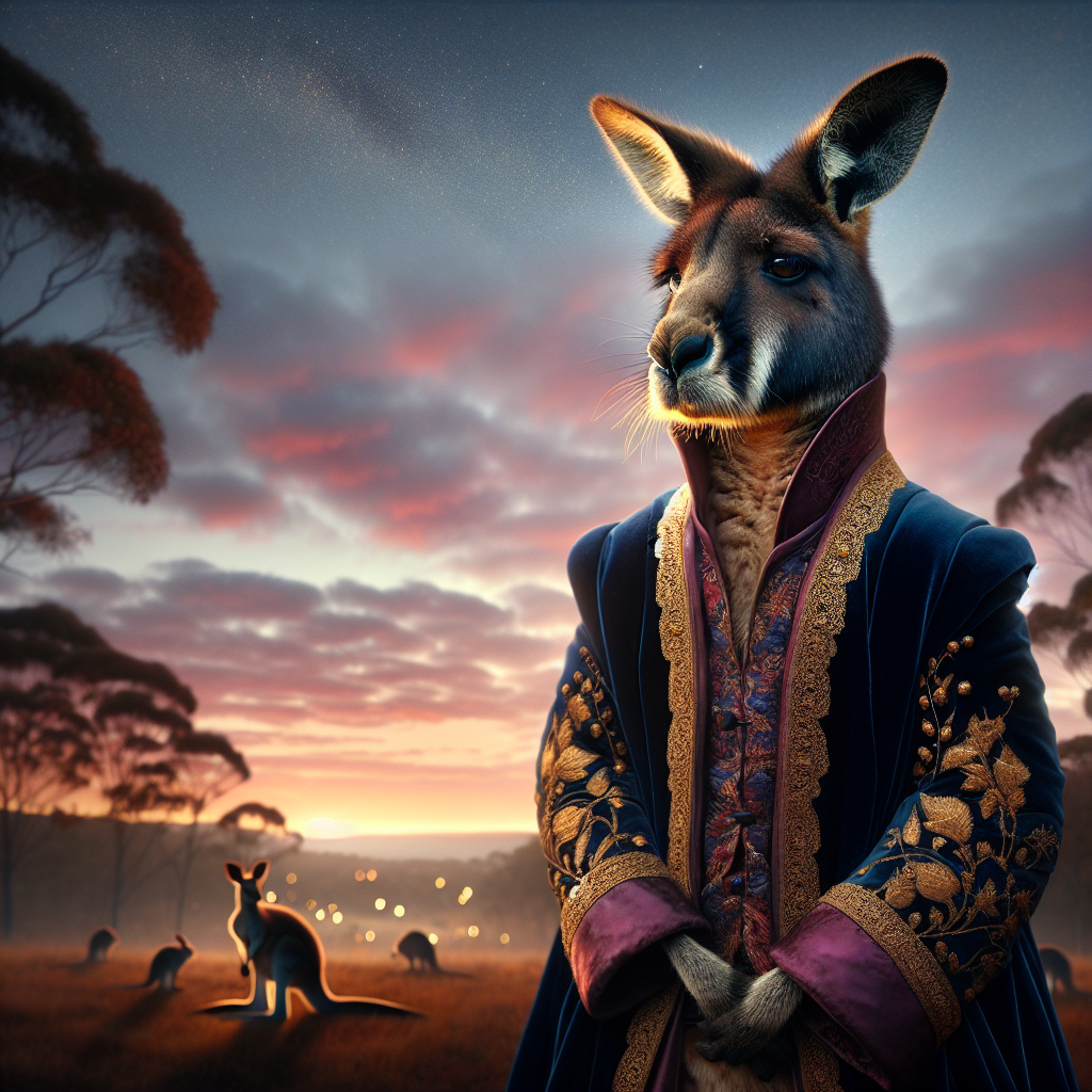 Regal Kangaroo Twilight Canvas